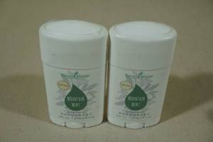 lot 52 image: 2 Young Living 1.5oz Deodorant Sticks -Mountain Mint