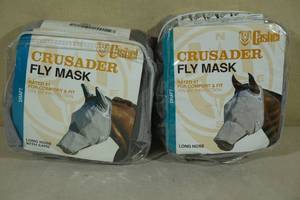 lot 110 image: 2 Cashel Crusader Fly Masks -Draft, Long Nose