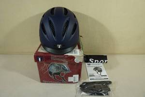 lot 115 image: Tipperary Sportage Equestrian Helmet -Xlarge, Navy Blue