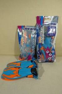 lot 151 image: 2 Cressi Kids Snorkel Sets -SM & LXL