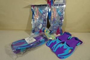 lot 152 image: 2 Cressi Kids Snorkel Sets -LXL