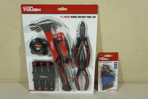 lot 178 image: Hyper Tough 11 Piece Home Repair Tool Kit with Hex Key Set