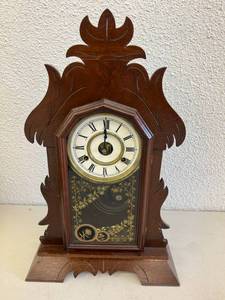 lot 96 image: New Haven 8 Day Striking Alarm Clock