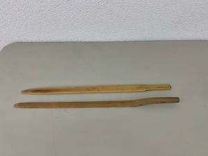 lot 141 image: Pair of Wood Lefse Turning Sticks
