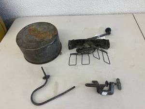 lot 12 image: Landers, Frary & Clark Universal Cake Maker - Early 1900s - With Counter Clamp & Spare Mixing Arm