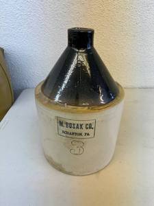 lot 15 image: 3 Gallon Whiskey Jug - M. Bosak Co. Scranton PA