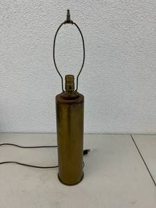 lot 36 image: Trench Art Lamp 105MM