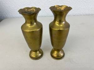 lot 43 image: Trench Art Vases 40MM 1944