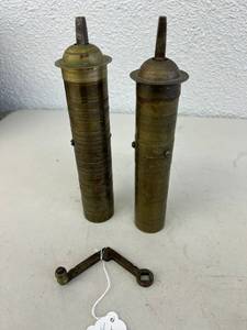 lot 55 image: Brass Ottoman Coffee Grinder & Pepper Grinder