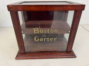 lot 60 image: Boston Garter Wood & Glass Display