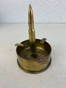 lot 72 image: Trench Art Ashtray 105MM 1941