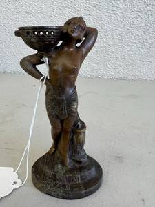 lot 9 image: Vantines Bronze Figural Incense Burner Circa 1925