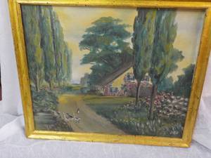 Vintage Original Painting On Board...