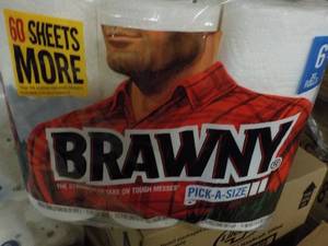 6 XL Rolls Brawny Paper Towels...