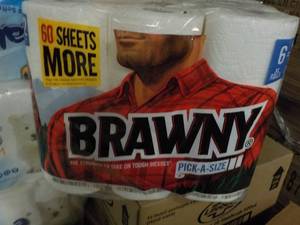 6 XL Rolls Brawny Paper Towels...