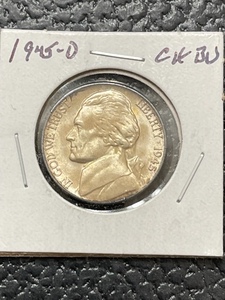 1945-D Uncirculated Silver War Nickel
