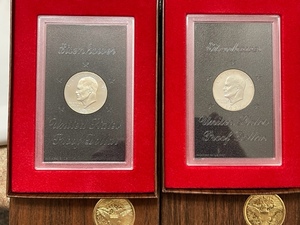 2 - 1972-S Eisenhower Silver Dollar Proofs
