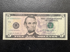 $5 Dollar Star Note