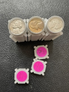 3 Rolls of 1950s Jefferson Nickels
