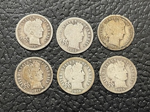 Barber Silver Dimes