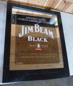 lot 9 image: Jim Beam Black Mirrored Sign