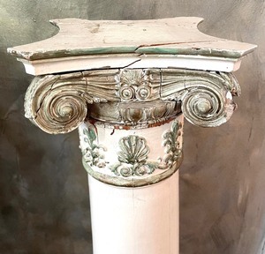 lot 79 image: Antique Wooden Pillars