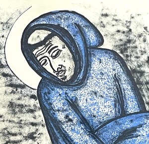lot 80 image: St. Francis with Birds Limited Edition Framed Print by Beniamino Bufano