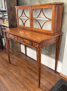 lot 75 image: Vintage English Inlaid Secretary