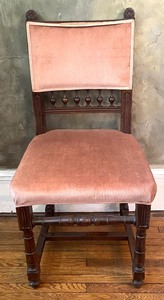 lot 82 image: Set of Five Antique Victorian Mahogany Upholstered Chairs
