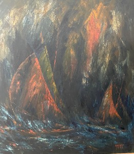 lot 99 image: Vintage Original Framed Art by M.Hiripiri