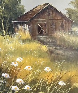 lot 105 image: Original Oil on Canvas Landscape Framed Painting