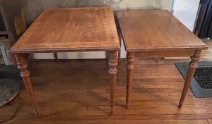 lot 108 image: Vintage Wooden Nesting Tables