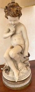 lot 111 image: Vintage Silent Child of Falconnet  Figurine Lamp