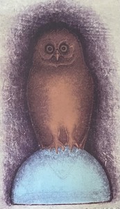 lot 116 image: Vintage Limited Edition Framed Owl Print by Beniamino Bufano