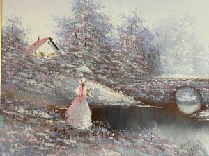 lot 72 image: Vintage Framed Oil on Canvas Framed Artwork