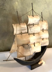 lot 149 image: Genuine Horn Ship From Italy