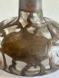 lot 39 image: Vintage Sterling Overlay Perfume Bottle
