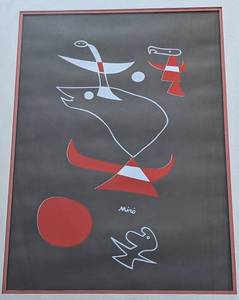 lot 30 image: Framed Joan Miro Fragment Print