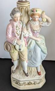 lot 154 image: Pair of Porcelain Figurine Table Lamps