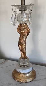 lot 159 image: Pair of Cherub Table Lamps