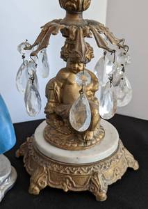lot 175 image: Two Pairs of Repurposed Lamp Candleholders