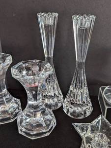 lot 204 image: Assorted Crystal Candleholders