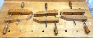 lot 416 image: 7 Wood Clamps by Jorgenson and Woodcraft