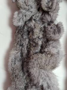 lot 231 image: Marcus Adler Grey Rabbit Fur Infinity Scarf