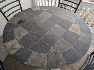 lot 248 image: Tile Topped Outdoor Table