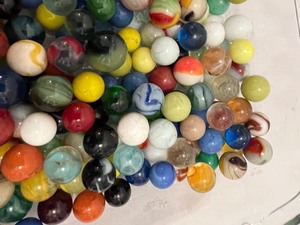 lot 296 image: Variety of Vintage Marbles