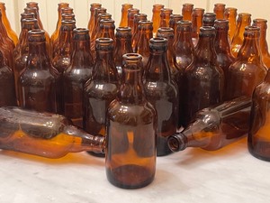 lot 431 image: 47 Brown Glass Bottles