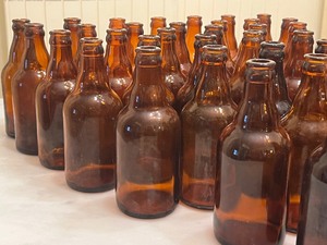 lot 430 image: 40 Brown Glass Bottle