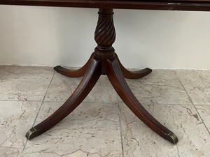 Vintage Glass Top Mahogany Accent Table