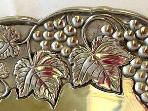 Beautiful Gorman Handled Grape Motif Serving Tray